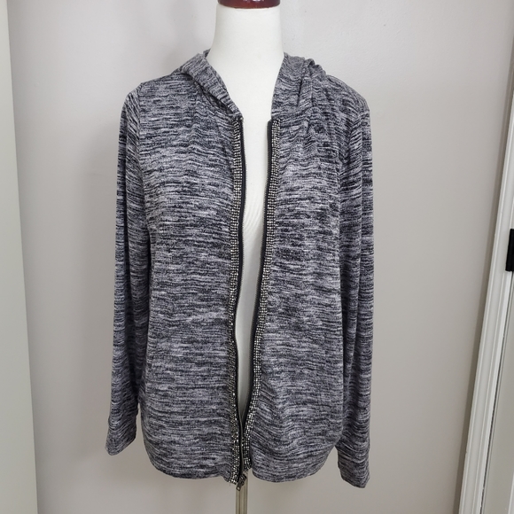 Juicy Couture Space Dye Embellished Zip Up Hoodie Jacket - Picture 3 of 11